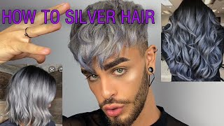 HOW TO GRAY HAIR  Come faccio i capelli silver grigi platino [upl. by Suoivatco]