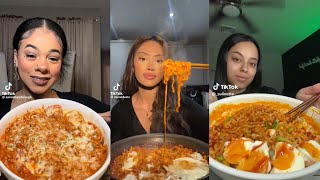 SPICY BULDAK NOODLES MUKBANG 🍜  TIKTOK FOOD COMPILATION [upl. by Curcio]