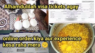 visa tickets bhi agay hain jany ki taiyari kerli hai  Online shopping Experience  Life with me [upl. by Uos272]