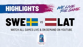 Highlights  Sweden vs Latvia  2023 IIHFWorlds [upl. by Ainoval139]