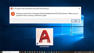 How to fix AutoCAD files note open or windows cannot find the cadexe [upl. by Stoecker333]