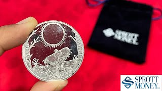 Sprott Money 1 Oz Eternal Sun Silver Round  Designed by Canadian Indigenous Artist [upl. by Omari]