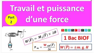 travail et puissance dune forcepartie 2 [upl. by Ellehcer]