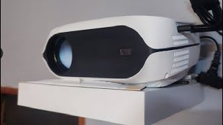 HAPPRUN Projector Projector with WiFi and Bluetooth Projector for Phones Review [upl. by Burget]