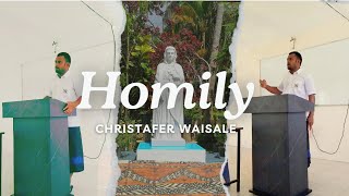 Homily  Chistafer Waisale Year 1 Student [upl. by Aleek]