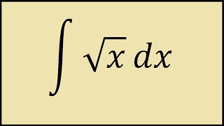 How to Integrate square root of x [upl. by Ahseena]