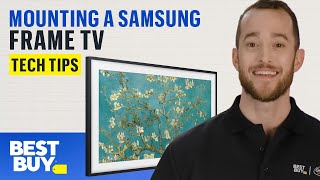 Mounting a Samsung Frame TV  Tech Tips from Best Buy [upl. by Ahseuqal]