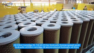 Oil Filter Cartridge PL71805CN for Hydraulic System menatl mesh hydraulic oil filter cartridge [upl. by Joung]