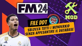 SBLOCCARE TUTTI I WONDERKID SENZA RALLENTARE I SAVE  FILE DDT FM24  Football Manager 2024 Tutorial [upl. by Rhett]