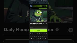 Memes Lab Bot Daily Memecoin Cipher Code 21 November 2024memecoin memeslabbot cipher [upl. by Leahcimaj]