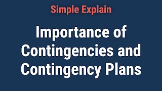 What Are Contingencies and Contingency Plans With Examples [upl. by Ymma960]