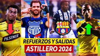 LOS REFUERZOS y SALIDAS de EMELEC y BARCELONA SC 2024 [upl. by Marissa672]