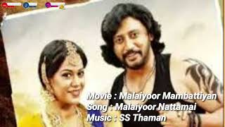 Malyuru Nattamai Song  Malaayooru Mambattiyan Movie  Prashanth  SS Thaman Music [upl. by Ynnelg]