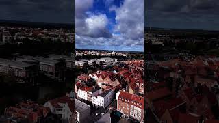 GERMANY Lübeck Town filmed from St Peters Church Tower [upl. by Rednal859]