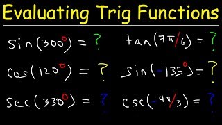 How To Use Reference Angles to Evaluate Trigonometric Functions [upl. by Annaehr]