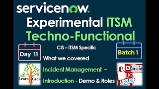 ITSM Batch 1  Day 11  Incident Management  Demo  amp Roles Shorts Short [upl. by Atinav]