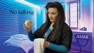 ASMR ROLEPLAY  SPA MASAJE DE CUELLO HOMBRO Y ESPALDA  NO TALKING [upl. by Haleigh161]