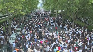 Mort de Nahel à Nanterre début de la marche blanche  AFP Images [upl. by Bab]