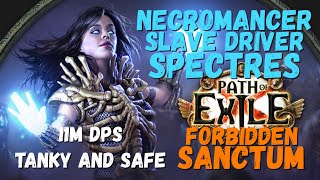 POE 320 321 Necromancer Slave Driver Spectres Build 115M DPS Very Tanky [upl. by Asilaj]