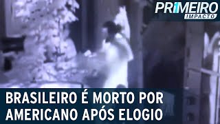 Norteamericano mata brasileiro após vítima elogiar cachorro  Primeiro Impacto 270623 [upl. by Adonis]