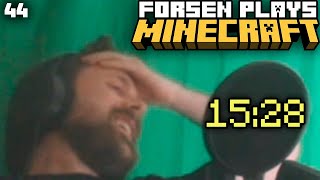 Forsen breaks xQc record 1528 in Minecraft 44 [upl. by Nyre]