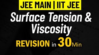 Surface Tension amp Viscosity  Part 3  Complete REVISION for JEE Physics  Mohit Sir IIT KGP [upl. by Yticilef]