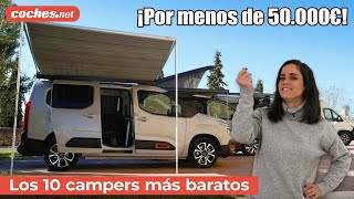 Los 10 CAMPERS más baratos  Análisis  Reportaje  Review en español  cochesnet [upl. by Georgena]