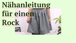 DIY  Nähanleitung für einen Rock ohne Schnittmuster [upl. by Maggee836]