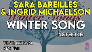 Sara Bareilles amp Ingrid Michaelson  Winter Song  Karaoke Instrumental [upl. by Clemen]