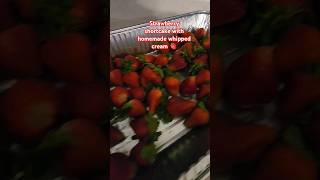 ASMR making strawberry shortcake with freshly picked strawberries 🍓 [upl. by Nivalc604]