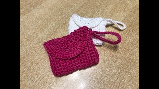 Tuto mini pochette au crochet [upl. by Lleynod]