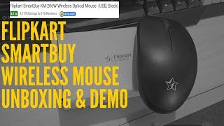 Flipkart SmartBuy Wireless Optical Mouse  Unboxing and demo [upl. by Denise]