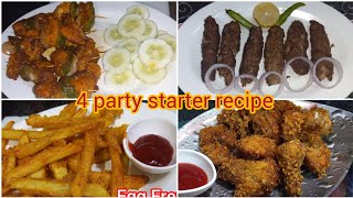 4 Easy Party Starters Recipe  Party Snacks Ideas  Party Starters Recipe  Starters Recipe [upl. by Gwenn863]