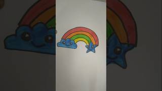 Cute rainbow drawingshortsytshortsshortsvideo kidsashwithakidsworld [upl. by Dyane]