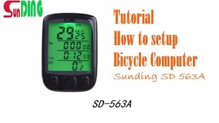 Setting Sunding SD 563A bicycle computer tyre circumference [upl. by Rafaelle]