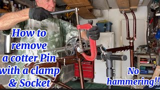 How to remove a Bicycle Cotter Pin using just a G clamp and 15 mm socket [upl. by Dreher]