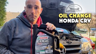 How to Change Oil 0711 Honda CRV and Reset the oil life percentage [upl. by Rauch]