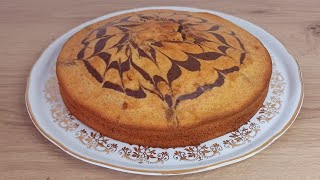 recette facile de cake marbré au chocolat وصفة سهلة لكعكة الشوكولاتة الرخامية [upl. by Grubman]