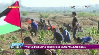 Palestina Bersitegang dengan Tentara Israel di jalur Gaza [upl. by Haswell]