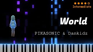 PIKASONIC amp Dankidz  World  Piano Tutorial  Sheet Music [upl. by Krissy]