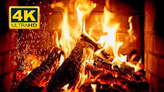 🔥 Cozy Fireplace 4K UHD Fireplace with Crackling Fire Sounds Christmas Fireplace Winter 2023 [upl. by Bowe]