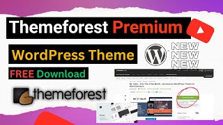 😮ThemeForest premium theme free download  ❤️Themeorest WordPress Paid Theme For Free Download [upl. by Lorilee110]