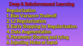 Regularization Bias Variance TradeoffL2 RegularizationEarly StoppingParameter Sharing and Tying [upl. by Ecidnarb26]