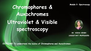 CHROMOPHORE amp AUXOCHROMES By Dr Nisha Singh [upl. by Nallid]