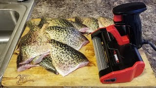 How To Use a SKINZIT Fish Skinner Machine to Remove the Skin on Crappies [upl. by Nnylatsirk]