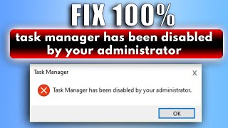 How To Fix or Task Manager Has Been Disabled By Your Administrator On Windows 10 Or Windows 11 [upl. by Coulter]