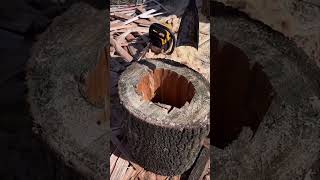 A musthave for bee breeding and the round wooden bee barrel is skillfully made [upl. by Silado]