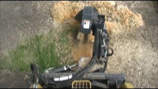 Quick Attach Stump Grinder Bobcat ASV Skidsteer Skid Steer [upl. by Gwyneth]