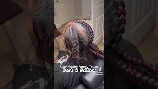 braids hairstyles haircare naturalhair knotlessbraids stitchbraids how to braid thin hair [upl. by Merideth48]