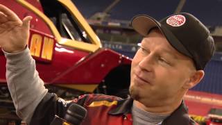 Monster Jam  Iron Man Monster Truck Driver Lee ODonnell in Minneapolis [upl. by Idona]